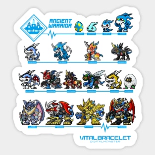 digimon vital bracelet ancient warrior Sticker